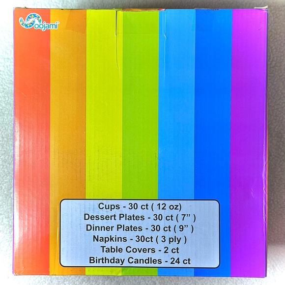 *NWT*Rainbow party supplies, plates, cups, table cloths. Serves 30 people🏳️‍🌈 - Picture 3 of 9